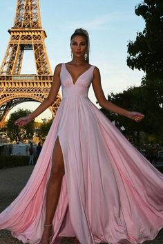 Satin Long Prom Dress, Prom Dress Pink, Prom Dresses Under 100, Simple Prom Dress Long, Prom Dresses Long Pink, Winter Formal Dresses, Pink Evening Dress, Dress With Pleats, Pink Prom