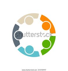 group of people holding hands in a circle logo design template stock photo edit now for free