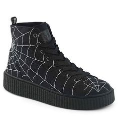 SNEEKER-250 spider web sneakers Alternative Shoes, Demonia Shoes, Festival Shoes, Web Detail, Punk Boots, Fashion Petite, Cosplay Shoes, Womens Knee High Boots, Top Round