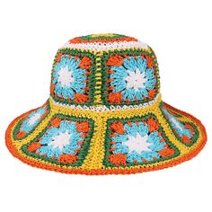 PRICES MAY VARY. Exquisite Craftsmanship: Made from 100% natural paper straw, this women's flower pattern hat is handwoven with precision. It is lightweight, breathable, and comfortable to wear One Size Fits Most: With a hat circumference of 22.8"/58cm and an adjustable built-in drawstring, this summer straw hat fits most women. You can easily customize the size to ensure a snug and comfortable fit Travel-Friendly Hat: Our womens straw hat is conveniently packable. It easily folds up into your b Adjustable Multicolor Straw Crochet Hat, Adjustable Multicolor Crochet Straw Hat, Wide Brim Paper Straw Bucket Hat For Spring, Multicolor Brimmed Straw Crochet Hat, Multicolor Woven Crochet Hat For Spring, Multicolor Flat Brim Sun Hat For Summer, Adjustable Retro Straw Hat For Vacation, Multicolor Woven Summer Crochet Hat, Summer Multicolor Woven Crochet Hat