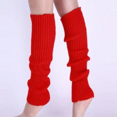 Nwt 1 Pair Of Solid Knit Leg Warmers/ Knee High Socks Trendy And Warm 100% Polyester Very Soft Very Cute On Legs I Have My Own Pair Also In Red I Wear Constantly. Winter Stocking Stuffer Socks, Knit Socks For Winter And Stocking Stuffers, Red Leg Warmers For Winter Stocking Stuffer, Red Stretch Knee-high Socks For Winter, Casual Warm Socks In One Size, Warm Casual Socks One Size, Casual Warm Socks One Size, Winter Acrylic Socks, Fitted Red Winter Socks