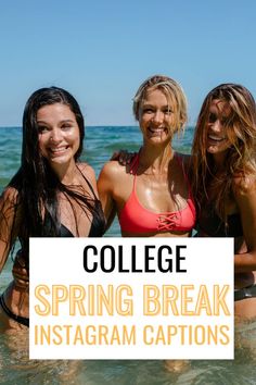 SPRING BREAK CAPTIONS Spring Break Quotes Funny, Spring Break Instagram Captions, Friends Captions