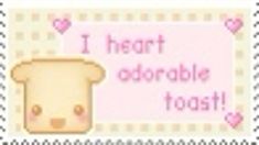 a cross - stitch pattern with the words i heart an adorable toast