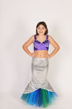 This wonderful mermaid costume would make a fun and cute gift for your child. You will make your child happy. You can use this costume in parties, halloween and various events. It is made of quality satin and tulle fabric. You can iron comfortably. The costume is a dress with a zipper on the back and elasticated sleeves for comfortable use. Color change can be made according to your request. The shoes you see in the product are used for visual purposes. It is not included in the product. Please Kid Costumes, Handmade Girls Dress, Girls Costumes, Handmade Mermaid, Mermaid Costume, Party Entertainment, Halloween Costumes For Girls, Mermaid Party, Tulle Fabric