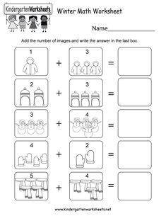 the worksheet for winter math worksheet with numbers and pictures to help students learn