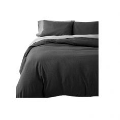 a black and white photo of a bed with two pillows