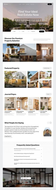 an image of a website design for a real estate