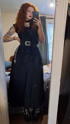 my outfit from today wearing a dress and crochet top from Joe Browns. I love wearing crochet, maxi skirts, lace, anything floaty and witchy and gothic hippie/boho vibes Hippie Goth Fashion, Boho Goth Outfits, Southern Gothic Outfits, Fairy Goth Outfit, Hippie Goth Outfits, Whimsigoth Summer, Country Goth, Ghoul Summer, Hippy Goth