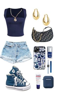 College Outfit, Blue Outfit, Looks Chic