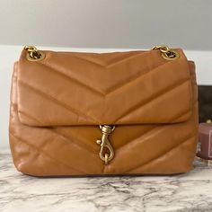 New With Tags, Shade Caramelo. Sold Out Online. Oversized Flap Bag. 13” Across Flap Bag, Color Orange, Rebecca Minkoff, Shoulder Bags, Bag Lady, Shoulder Bag, Orange, Tags, Women Shopping