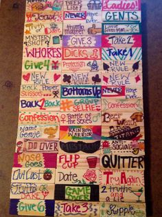 a bulletin board with words written on it