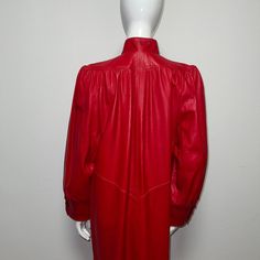 Item Is New Luxury Red Outerwear For Evening, Luxury Red Evening Outerwear, Red Long Sleeve Outerwear For Evening, Red Long Sleeve Evening Outerwear, Classic Red Outerwear For Evening, Classic Red Evening Outerwear, Vintage Leather Jacket, New Vintage, Vintage Leather