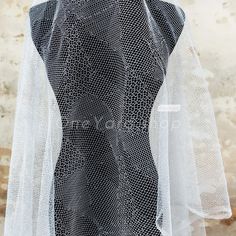 irregular mesh off white soft tulle