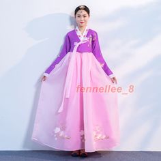 Women Hanbok Dress Korean Traditional Hanbok Hanbok Korean National Costumes color:multicolor size；S-XL About Feedback 1.      Feedback is VERY important to us. 2.      We work very hard to exceed your expectations. We make our living by offering a quality product at a  competitive price, all while offering the BEST customer experience in the  industry.  3.     If you are not satisfied with the item, please Contact Me before you leave me negative feedback, we will try our best to solve the probl Purple Long Sleeve Patchwork Dress, Long Sleeve Purple Patchwork Dress, Pink Long Sleeve Patchwork Dress, Korean Hanbok Princesses, Korean Dress Elegant, Hanbok Dress, Princess Palace, Palace Wedding, Island Outfit