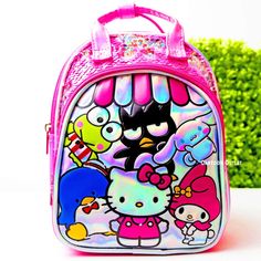 Sanrio Hello Kitty And Friends Mini Backpack. New With Tags The Bag Features A Zip Closure And Adjustable Strap. Measures 8 Inches In Width, 9.5 Inches In Height, And 3 Inches In Depth. Fast Shipping Playful Hello Kitty Print Standard Backpack, Trendy Hello Kitty Back To School Bag, Playful Hello Kitty Standard Backpack, Kawaii Hello Kitty Bag For Back To School, Pink Hello Kitty Standard Backpack, Everyday Multicolor Hello Kitty Backpack, Playful Multicolor Hello Kitty Bag, Hello Kitty School Pouch Bag, Multicolor Cat Design Standard Backpack