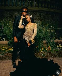 Black Prom Dress Couple, Black Couple Prom