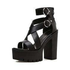 Gothic Ankle Strap High Heel Platform Sandals | Vedlit Gladiator High Heels, Gladiator Shoes, Preppy Shoes, Women Platform Sandals, Ankle Sandals, Buckles Fashion, Ankle Strap High Heels, Open Toe High Heels, Womens Chunky Heels