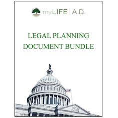 the legal planning document is displayed in front of a capitol building with an american flag on top