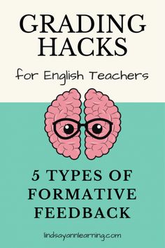 five types of formative feedbacks for students to use in their writing and reading skills