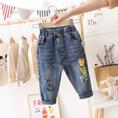 IENENS erkek Skinny kot pantolon bebek yürümeye başlayan Denim giyim pantolon çocuk erkek giysileri çocuk giyer ince dipleri _ - AliExpress Mobile Pent Design, Long Denim Pants, Boys Leggings, Spring Jeans, Toddler Pants, Kids Clothes Boys