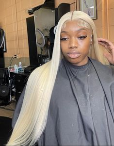 613 Middle Part Buss Down, Blonde Middle Part Lace Front Wigs, 613 Middle Part With Curls, Long Weaves, Grey Blonde, Sew In Wig, Blonde Lace Front Wigs