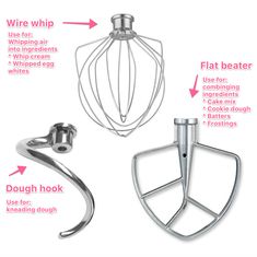 an image of kitchen aid attachments and instructions for making doughnuts or muffins