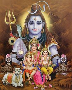 the hindu god and his two children