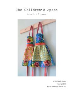 the children's apron pattern is shown