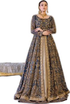 Semi-stitched Maxi Lehenga With Intricate Embroidery, Transitional Reception Dresses With Dupatta, Traditional Dresses With Dupatta For Reception, Unstitched Anarkali Gown With Intricate Embroidery, Traditional Dabka Dresses For Reception, Semi-stitched Saree Dress With Intricate Embroidery, Traditional Saree Dress For Reception, Anarkali Embroidered Dress With Dupatta For Wedding, Gold Dabka Dress For Reception