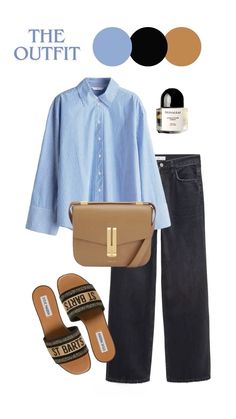 Old Money Blue Shirt, Blue Shirt Outfit, Shirt Outfit Ideas, Simple Casual Outfits, Colour Combinations Fashion, Color Combinations For Clothes, Easy Trendy Outfits, Casual Chic Outfit, Islamic Fashion