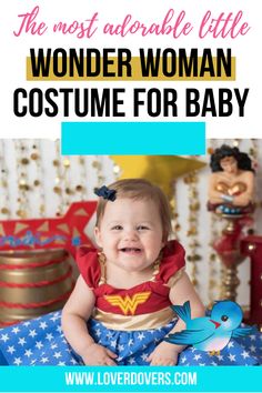 the most adorable little wonder woman costume for baby is featured in this post - it - up