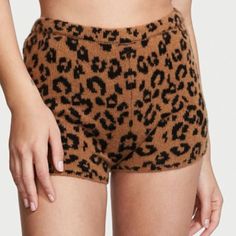 New Victoria's Secret 100% Cashmere Knit Leopard Animal Print Panty Pijama Shorts By Hailey Bieber Collection Xs Price Is Firm $$ Not Accepting Offers! Shorts Only New Without Tags Style Is Sold Out & Discontinued At Victoria’s Secret And Totally Sold Out Online. I’m The Only Person Who Has Listed The Xs Online. Pj Shorts, Knitted Animals, Leopard Animal, Hailey Bieber, Women's Intimates, Victoria’s Secret, Animal Print, Victoria's Secret, Pajamas