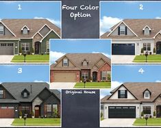 the four color options for this house are shown