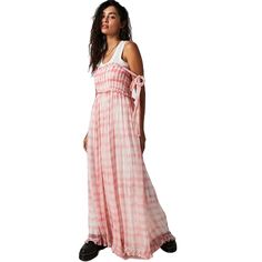 We’re So Excited To Introduce The Dorothy Gayle Maxi Dress By Free People; A Must For This Season! Featuring A Plaid Print, This Sweet Dress Is Featured With A Square Neck, Tie Shoulder Straps And A Smocked Bust For A Flattering Fit. Empire Waist Drops Down Into A Free-Flowing Skirt That Lets You Stay Breezy Throughout The Day, Completed With Ruffled Trim At Bottom Hem For An Added Special Touch. Style Yours With Sandals Or Sneakers, The Choice Is Yours! **Medium - Without Tags** **Xs - With Tag Free People Maxi, Free People Maxi Dress, Crochet Maxi, Embroidered Maxi Dress, Maxi Slip Dress, Chiffon Ruffle, Floral Print Maxi, Sweater Dress Midi, Pink Maxi Dress