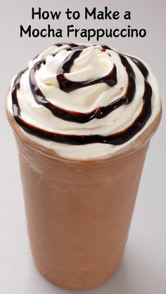 how to make a mocha frapuccino with whipped cream and chocolate sauce