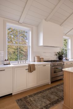 the kitchen is clean and ready for us to use in its new owner's home