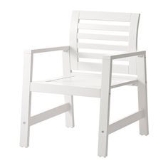 a white plastic chair on a white background