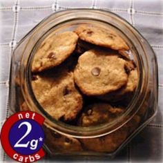 there are two cookies in the glass jar