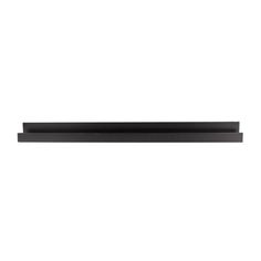 the soundbar is black in color against a white background