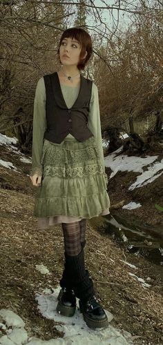 Grunge Winter Outfits, Fairy Grunge Outfit, Fairy Core Outfits, Fairycore Outfit, Grunge Winter, Swaggy Outfits, Fairy Grunge, Dieselpunk