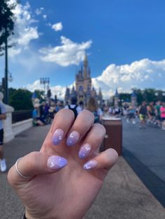 Disney Nail Polish, Nails In Japan, Floral Disney Nails, Disney Themed Nails Acrylic Almond, Tangled Nails Ideas, Disney Parks Nails, Disney Almond Shaped Nails, Disney Nail Ideas For Short Nails, Disney Princess Nail Ideas