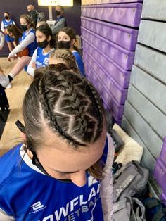 40+ Athletic Volleyball Hairstyles That Are Still Cute | Braided Sporty Hairstyles, Simple Volleyball Hairstyles, Race Day Hair, Cute Volleyball Hairstyles, Soccer Hairstyles, Volleyball Hair, Soccer Hair, Track Hairstyles, Basketball Hairstyles