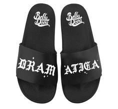 Dramática, you are 1 of 1. Let them know in these fly chanclas!!! Our slides have super soft bottoms and a comfy fit, perfect for ya daily looks!! - Black Slides - Logo detailing on footbed - US women size - Fits true to size, if you are in between sizes or have wide feet, SIZE UP! Black Slides, Shoe Gifts, 1 Of 1, Daily Look, Comfy Fits, Pool Slides, Shoe Game, Slides, Womens Sizes