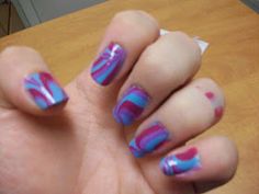 * Stacey's Nails *: Water Marble Photo Tutorial Marble Nail Polish, Fancy Stuff, Marble Nail, Marble Nails, I Feel Pretty, Feel Pretty, Nail Tutorials