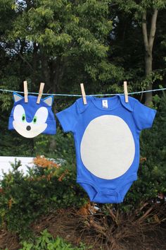 Baby Sonic Onesie and Beanie Set Hat Sizes, Little One, Sonic