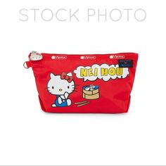 Lowest Price Brand New Authentic Limited Edition Lesportsac X Hello Kitty Sloan Nylon Cosmetic Bag. Purchased From Another Posher And Never Used. Price Is Firm To Make Back What I Paid. Offers Will Be Respectfully Declined. No Trades. Sanrio Nei Hou No Poshmark Account? No Problem! Sign Up And Use Referral Code Mikmikachu To Receive $10 Off Your First Purchase. Cute Red Bags For Everyday Use, Cute Red Shoulder Bag, Hello Kitty School Pouch Bag, Trendy Red Pouch Cosmetic Bag, Cute Red Bag With Zipper Pouch, Cute Red Bags With Zipper Pouch, Cute Red Bag With Removable Pouch, Cute Red Bags With Removable Pouch, Red Travel Bag With Zipper Pouch