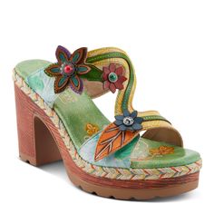 MINT GREEN MULTI Mexican Shoes Sandals, Jute Wrapping, Funky Heels, Bohemian Shoes, Shoes Amazon, Spring Sandals, Spring Step Shoes