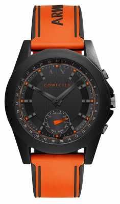 Armani Exchange CONNECTED Smart Watch Orange Silicone Strap AXT1003 Orange Watches, Army Watches, Watch Lover, Fashion Sale, Watch Collection, Good Brands, Samsung Gear Watch