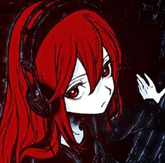 Red Hair Cartoon, Anime Wallpapers Aesthetic, Cute Emotes, Red Goth, Anime Red Hair, Anime Goth, Arte Sailor Moon, Pfp Anime