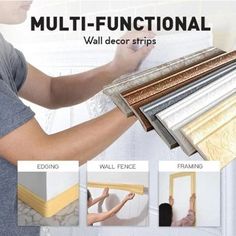 the instructions for installing wall decor strips